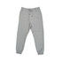 Men's grey three-layer cotton sandwich track pants featuring an elastic waistband and cuffs, with side pockets.