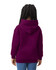 A youth hooded sweatshirt in a rich purple colour, featuring a hood and a simple design.