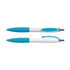 A set of two Mac Pens in blue and white, featuring a textured grip for comfortable writing.