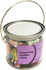 A medium silver PVC bucket filled with assorted colourful lollies, featuring a handle and a branding label.