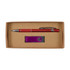 A red pen and a purple flash drive are displayed in a cardboard gift box.