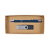 A gift set featuring a sleek pen and a flash drive, packaged in a cardboard box.