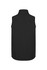A black kids' vest featuring a high collar and a smooth fabric design. The vest has a simple, unadorned appearance.
