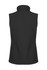 A black sleeveless vest with a high collar, featuring a fitted design and no visible logos or branding.