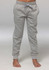 Tapered fleece kids' pants in grey, featuring a drawstring waist and ribbed cuffs. Suitable for casual wear.