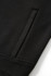 A close-up view of a black polar fleece half zip top featuring a sleek design and textured fabric.