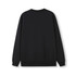 A black men's/unisex V-neck fleece jumper with a simple, solid back design. It features a logo on the neckline.