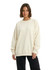 An adult's oversize crew neck fleece in a light beige colour, featuring long sleeves and a relaxed fit.