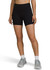 High-rise black legging shorts on a model, paired with grey sneakers. Features a brand logo on the waistband.