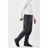 Men's Olympia Rain Pant in black, featuring an elastic waistband and a sleek design. Includes branding on the garment.