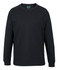 A black long-sleeve T-shirt with a round neckline and a logo tag at the collar.