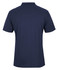 A navy polo shirt with a classic design featuring a collar and short sleeves. It has a logo on the front.