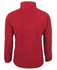 A red polar fleece jacket with a high collar and long sleeves, featuring an invisible logo.