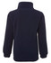 A polar fleece jacket in navy, featuring a high collar and elasticised cuffs. The back view highlights its simple design and warmth.