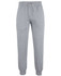 Grey track pants featuring an elasticised waistband and cuffs, with a drawstring. Includes branding on the product.