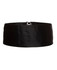 A black cummerbund with pleated design, featuring a fastening clip at the back. It has a smooth fabric texture.