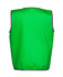 A green tricot vest with grey trim, suitable for sports uniforms, featuring a logo.