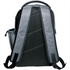 A grey and black laptop backpack featuring padded straps and a side pocket. Includes branding.