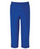 Blue track pants with an elasticated waistband, featuring a simple design and no visible logos.