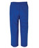 Track pants in vibrant blue, featuring an elastic waistband and a back pocket, with a logo present.