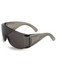Safety sunglasses in dark grey with a sleek design, featuring ventilation on the sides and a branded logo.