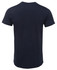 A navy fitted T-shirt with short sleeves and a plain design. Includes a logo on the back.