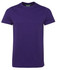 A purple fitted tee with a classic round neckline and short sleeves. It features a branding label inside the collar.