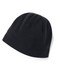 A black polar beanie made of soft material, featuring a subtle logo. Ideal for warmth in colder weather.