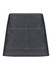 A dark denim short waist apron featuring a front pocket and contrasting stitching. Includes a logo.