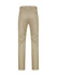 Beige men's chino pants with a slim fit and back pockets, featuring a logo on the rear waistband.