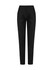 A pair of black ladies' chino pants with a tailored fit, featuring pockets and a logo.