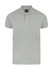 A light grey men's polo shirt with a collar and three buttons, featuring a logo.