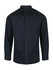 Aston men's long sleeve button-up shirt in dark blue, featuring two chest pockets and a branded logo.