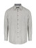 A men's long sleeve button-up shirt in a checked pattern with navy and cream colours. It features a collar and buttons.