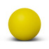 A bright yellow Hi-Bounce Ball featuring a smooth, round surface and a subtle shadow beneath it.