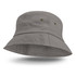 A gray Bondi Bucket Hat featuring a wide brim and ventilation eyelets on the sides.