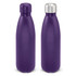 A drink bottle in a deep purple finish with a silver cap, featuring a sleek, powder-coated design.