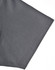 A close-up of the sleeve of a grey polo shirt, featuring a stitching detail and a logo on the fabric.