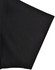 A black polo shirt featuring short sleeves and a contrast detail, with a logo on the fabric.