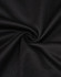 A close-up view of black sustainable poly/cotton fabric, showcasing its smooth texture and flexibility.
