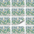 A sheet of stickers featuring a mountain design with "Leave No Trace" in green and beige tones.