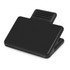 A black magnetic clip with a flat surface and a textured grip on top, designed for office use.