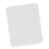 A polishing cloth with a soft, white fabric surface and a contrasting border.