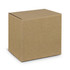 A brown, square cardboard box.
