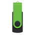 A 4GB Mix & Match Flash Drive in green and black. The drive features a twist mechanism for easy handling.