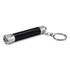 A Titan Torch Key Ring featuring a sleek black design with a silver key ring attachment and textured grip ends.