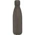 A drink bottle in a matte dark grey finish, featuring a twist cap and a logo. Holds 500ml.
