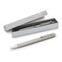 A Lamy Econ Pen with a sleek metal design, positioned next to its elegant packaging.