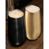 A drink bottle set featuring a black and a gold vacuum champagne flute, both with clear lids.