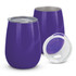 A drink bottle set featuring two purple vacuum cups and a clear lid. The cups have a smooth, glossy finish.